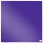 Nobo Tile Mini Pizarra Magnetica 360x360mm - sin Marco - Almohadillas Adhesivas e Imanes - Diseño Creativo y Colorido - Color Violeta