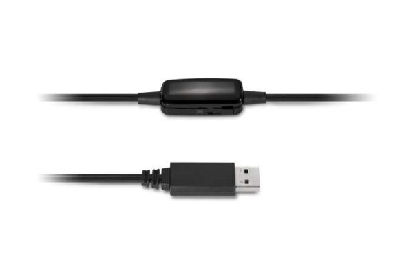 Kensington Auriculares con Microfono USB - Diadema Ajustable - Almohadillas Acolchadas - Controles en Cable - Cable de 1.80m - Color Negro - Imagen 4