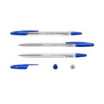 Erichkrause R-301 Boligrafo de Bola Punta 1.0mm - Trazo 0.5mm - Tinta de Secado Rapido - Cuerpo Transparente - Capuchon Ventilado - Color Azul - Imagen 2