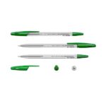 Erichkrause R-301 Boligrafo de Bola Punta 1.0mm - Trazo 0.5mm - Tinta de Secado Rapido - Cuerpo Transparente - Capuchon Ventilado - Color Verde - Imagen 2