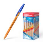 Erichkrause R-301 Boligrafo Orange - Punta de 0.7mm - Trazo de 0.35mm - Tapa Ventilada - Cuerpo Opaco Naranja - Color Azul