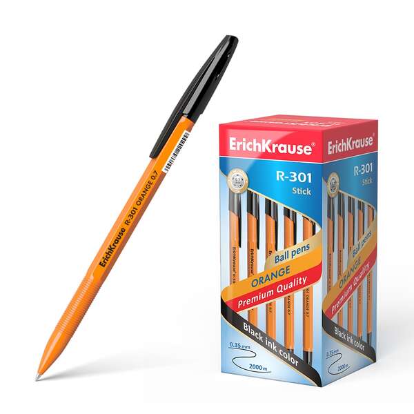 223402_1 Erichkrause R-301 Boligrafo Orange - Punta de 0.7mm - Trazo de 0.35mm - Tapa Ventilada - Cuerpo Opaco Naranja - Color Negro - Imagen 1