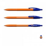 Erichkrause R-301 Naranja Matic Boligrafo Retractil Punta 0.7mm - Cuerpo Hexagonal Opaco - Tinta de Secado Rapido - Color Azul - Imagen 2