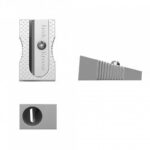 Erichkrause Ferro Sacapuntas de Aluminio con Agarre Ergonomico - Orificio de 8mm - Cuchilla de Acero al Carbono - Color Aluminio - Imagen 2