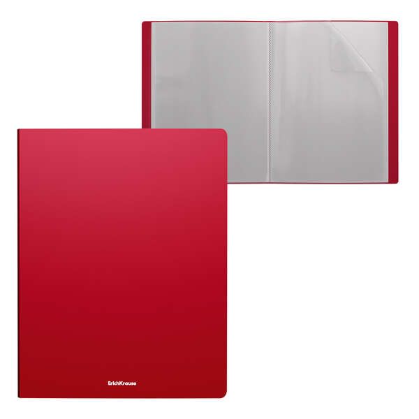 225227_1 Erichkrause Matt Classic Carpeta con 10 Fundas - Tamaño A4 - Color Rojo - Imagen 1