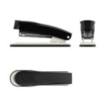 Erichkrause U1 Grapadora Metalica - Hasta 30 Hojas - Capacidad 100 Grapas 24/6 o 140 Grapas 26/6 - Grapado Permanente y Temporal - Profundidad del Papel 60mm - Color Negro - Imagen 2