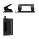 Erichkrause Quadro Classic Taladro Perforador Metalico - Perfora hasta 10 Hojas - Cuerpo y Mecanismo de Acero - Punzones 6mm - Color Negro - Imagen 2