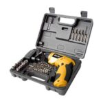 Blim Atornillador Doble Posicion Bateria 4V - Velocidad 210 Rpm - Conector Hexagonal de 1/4" (6.35 mm) - Cambio de Sentido de Giro - Capacidad de Bateria 1300 Mah - Incluye 44 Accesorios Puntas y Vasos - Cargador de Bateria - Color Negro - Imagen 5