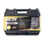 Blim Herramientas de 1/4 - Juego de Vasos y Accesorios - 13 Vasos: 4, 45, 5, 55, 6, 7, 8, 9, 10, 11, 12, 13, 14mm - Chicharra de 72 Dientes - Barras de Extension - Articulacion Universal - Mango Corredizo - Cabezales para Mango destornillador - Color Negr - Imagen 2