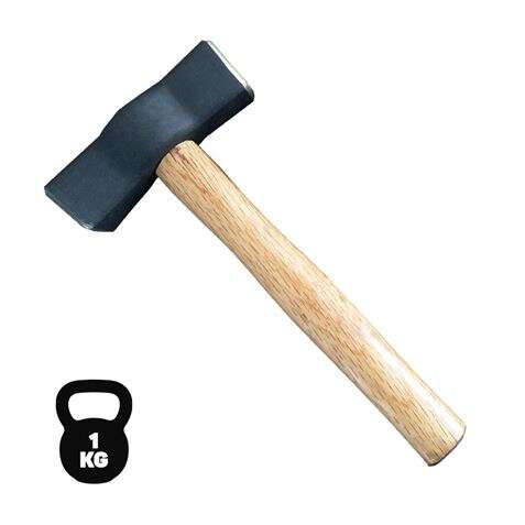 228252_1 Blim Martillo de Carpintero - Cabeza en Acero al Carbono Forjado de 1 Kg - Superficie de Trabajo Templada - Mango de Madera - Mango con Forma Ergonomica - Color Natural - Imagen 1