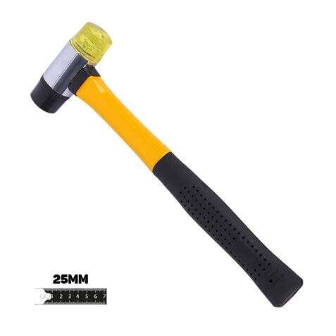 228352_1 Blim Martillo Antirrebote de Doble Cara de Golpeo - 25mm - Cara de Poliuretano y Nylon - Mango de Fibra de Vidrio - Color Negro - Imagen 1