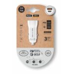 TechOneTech Cargador de Coche 1x USB-A, 1x USB-C - Salida max. 38W - Color Blanco - Imagen 2