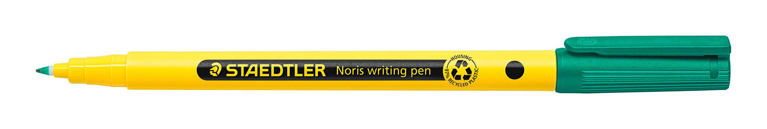 229067_1 Staedtler 307 Noris Writing Pen Rotulador de Punta Fina - Trazo 0.6mm Aprox - Tinta Base de Agua - Cuerpo Fabricado en un 97% de Plastico Reciclado - Color Verde - Imagen 1