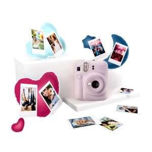 231292_1 Fujifilm Pack Best Memories Instax Mini 12 Lilac Purple Camara Instantanea + Film Instax Mini 10ud. + 3 Portafotos - Tamaño de Imagen 62x46mm - Flash Auto - Exposicion Automatica - Mini Espejo para Selfies - Modo Primer Plano - Imagen 1