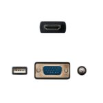 Nanocable Cable Conversor HDMI a VGA+Jack3.5+USB-A 1.8m - Color Negro - Imagen 2
