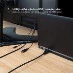 Nanocable Cable Conversor HDMI a VGA+Jack3.5+USB-A 1.8m - Color Negro - Imagen 4