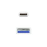 Nanocable Cable USB 3.1 Gen2 10Gbps 3A USB-C/M-A/M - 0.5m - Color Blanco - Imagen 4