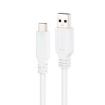 Nanocable Cable USB 3.1 Gen2 10Gbps 3A USB-C/M-A/M - 1.0m - Color Blanco - Imagen 3