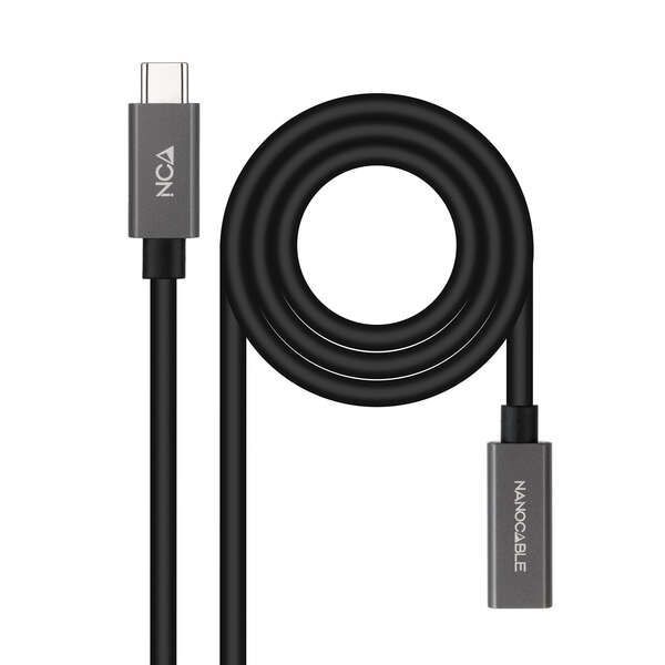 232227_1 Nanocable Cable USB 3.2 Gen2x2 60W 4K/60Hz USB-C M/H - 1.0m - Color Negro - Imagen 1