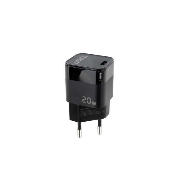 232277_1 Tooq Cargador de Pared USB-C/PD 20W - Color Negro - Imagen 1