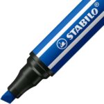Stabilo Pen 68 MAX Rotulador - Punta de Fibra Biselada - Trazo entre 1-5mm aprox. - Tinta a Base de Agua - Color Azul Marino - Imagen 2