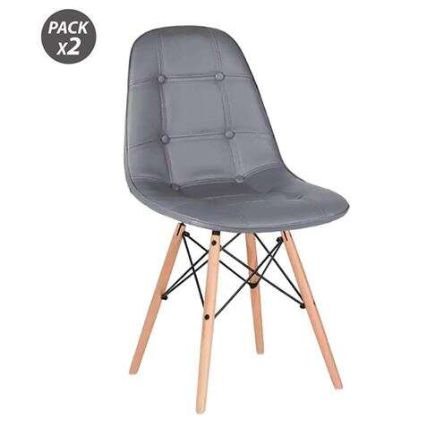 233337_1 Muvip Pack 2 Sillas Design D300 - Color Gris - Imagen 1