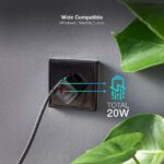 Tooq Cargador de Pared USB-C/PD + USB-A/QC 20W - Color Negro - Imagen 5