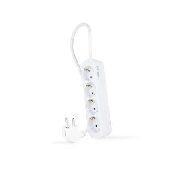 233857_1 Nanocable Regleta 4 Tomas - 1.4m - Color Blanco - Imagen 1