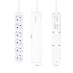 Nanocable Regleta 6 Tomas - 1.4m - Color Blanco - Imagen 3