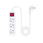 Nanocable Regleta 3 Tomas Interruptor 1.4m - Color Blanco - Imagen 2