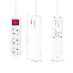 Nanocable Regleta 3 Tomas Interruptor 1.4m - Color Blanco - Imagen 3