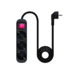 Nanocable Regleta 3 Tomas Interruptor 1.4m - Color Negro - Imagen 2