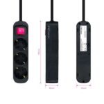 Nanocable Regleta 3 Tomas Interruptor 1.4m - Color Negro - Imagen 3