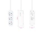 Nanocable Regleta 3 Tomas - 1.4m - Color Blanco - Imagen 3