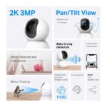 TP-Link Tapo TC71 Camara de Vigilancia 2K Wi-Fi - Rotacion 360º - Vision Nocturna - Deteccion de Movimiento y Notificaciones - Alarma de Luz y Sonido - Audio Bidireccional - Imagen 4
