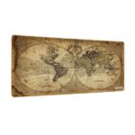 Subblim Alfombrilla de Escritorio Mapa Del Mundo Vintage - Tamaño 900x400x3mm - Espacio para Raton y Teclado - Resistente al Agua - Base Antideslizante - Diseño Elegante - Imagen 4