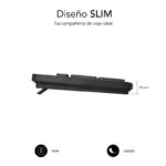 Subblim Teclado Business Slim Silencioso con Cable USB - Diseño Ergonomico y Teclas Planas de Bajo Perfil - Resistente a Derrames - Pulsaciones Silenciosas - Color Negro - Imagen 3