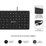 Subblim Teclado Business Slim Silencioso con Cable USB - Diseño Ergonomico y Teclas Planas de Bajo Perfil - Resistente a Derrames - Pulsaciones Silenciosas - Color Negro - Imagen 4