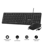 Subblim Combo Business Slim Silencioso con Cable USB - Teclado y Raton - Teclas Ergonomicas de Bajo Perfil - Resistente a Derrames - Pulsaciones Silenciosas - Diseño Ergonomico - Color Negro - Imagen 2