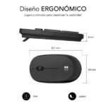 Subblim Combo Business Slim Silencioso Inalambrico 2.4G - Teclado y Raton Ergonomicos - Conexion Plug & Play - Resistente a Derrames - Pulsaciones Silenciosas - Color Negro - Imagen 3