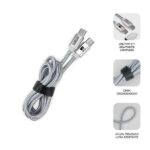 Subblim Cargador de Pared 25W - 2 Puertos (USB C + USB A) - Carga ultra rápida - Cable USB C de altas prestaciones - Exterior de fibra de nailon - Longitud 1m - Color Blanco - Imagen 2