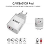 Subblim Cargador de Pared 25W - 2 Puertos (USB C + USB A) - Carga ultra rápida - Cable USB C de altas prestaciones - Exterior de fibra de nailon - Longitud 1m - Color Blanco - Imagen 3