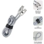 Subblim Cargador Coche Dual PD20W+QC3.0+C to C/Lightning cable - 20W - Carga rápida simultánea - Cable USB C reversible - Color Plata - Imagen 3