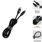 Subblim Cargador Coche Dual PD20W+QC3.0+C to C/Lightning cable - Carga Rápida - 2 Puertos USB C + USB A - Cable USB C reversible con adaptador Lightning - Potencia máxima 20W - Color Negro - Imagen 3
