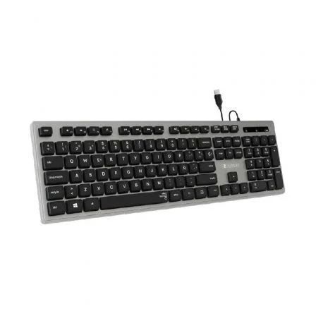 234632_1 Subblim Teclado Ergonómico Delgado - Teclas silenciosas y cóncavas - Conexión USB Plug and Play - Teclado Numérico - Teclas Ergonómicas - Pulsaciones Silenciosas y Suaves - Color Negro/Gris - Imagen 1