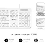 Subblim Combo Business Slim Silencioso - Teclado y ratón - Ergonómico y resistente a salpicaduras - Conector USB Plug & Play - Ratón con precisión de 1200 DPI - Color Blanco - Imagen 3