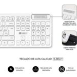 Subblim Combo Business Slim - Teclado y ratón inalámbricos - Ergonomía y silencio - 2.4G - Color Blanco - Imagen 4