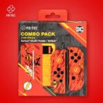 FR-TEC Combo Pack Carcasa Dura y Grips The Flash para Nintendo Switch - Caja de 16 Juegos - Diseño Unico y Agarre Mejorado - Color Rojo - Imagen 4