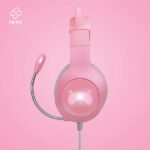 FR-TEC Auriculares Gaming Tanooki - Auriculares Gaming con Luz LED - Sonido Estereo Hd en Altavoces de 50mm - Cancelacion de Ruido - Diadema Ajustable con Orejas Divertidas - Microfono Flexible - Color Rosa - Imagen 4