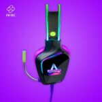 FR-TEC Auriculares Gaming con Luz RGB - Control de Volumen y Mute en Cable - Microfono Flexible - Altavoz de 50mm - Conexion Jack 3.5mm y USB 2.0 - Color Negro - Imagen 3